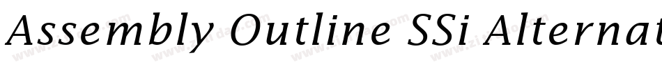 Assembly Outline SSi Alternate字体转换